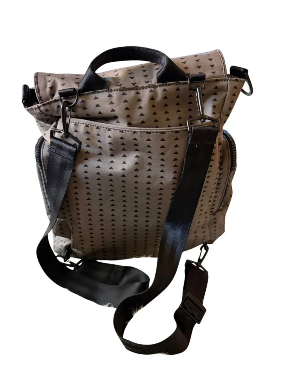 Jujube Vector Backpack With Geometric Print And Multiple Compartments For Everyd